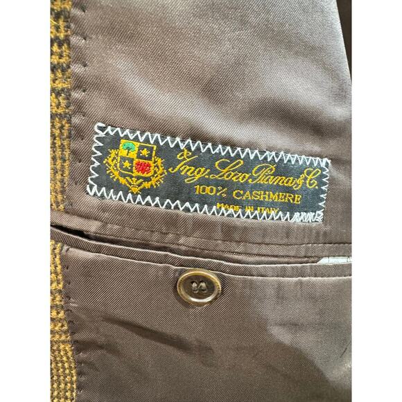 Ing Loro Piana & C Mens Blazer Tweed 3 Button 100% Cashmere Tweed Plaid 46 Italy - Picture 6 of 8